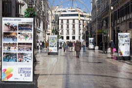 Exposición "La Universidad de Málaga del Siglo XXI". Calle Larios. Enero de 2017