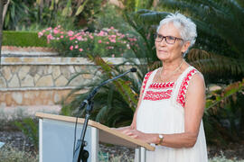 Intervención de María del Carmen Álvarez en el homenaje al personal jubilado de la Universidad de Málaga. Jardín Botánico. Junio 2017