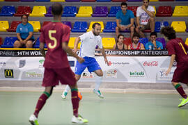Partido Portugal contra Georgia. 14º Campeonato del Mundo Universitario de Fútbol Sala 2014 (FUTSAL). Antequera. Julio de 2014