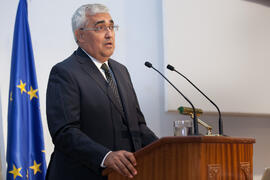 Antonio Ramírez de Arellano en la Apertura del Curso Académico 2015/2016 de la Universidad de Málaga. Paraninfo. Septiembre de 2015