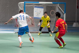Partido Georgia contra China. 14º Campeonato del Mundo Universitario de Fútbol Sala 2014 (FUTSAL). Antequera. Julio de 2014