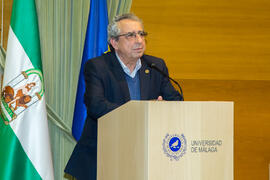 José Ángel Narváez en la Toma de Posesión de los nuevos catedráticos de la Universidad de Málaga. Edificio del Rectorado. Febrero de 2018
