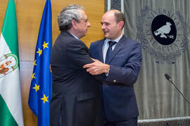 Toma de Posesión de Joaquín Ortega Casanova como nuevo Director de Secretariado de Transferencia de la Universidad de Málaga. Edificio del Rectorado. Febrero de 2018