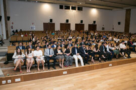 Alumnos en su graduación de los Másters de la Facultad de Ciencias Económicas y Empresariales de la Universidad de Málaga. Paraninfo. Mayo de 2017