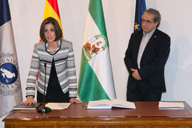 Toma de Posesión de Ana María Luque Gil como Directora de Secretariado de Proyectos Estratégicos de la Universidad de Málaga. Edificio del Rectorado.  Marzo de 2016