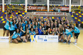 Medallistas en la categoría femenina. Campeonato Europeo Universitario de Balonmano. Antequera. Julio de 2017