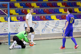 Partido Alemania contra Ucrania. 14º Campeonato del Mundo Universitario de Fútbol Sala 2014 (FUTSAL). Antequera. Julio de 2014