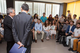 Visita del ministro Pedro Duque al edificio The Green Ray. Campus de Teatinos. Junio de 2018