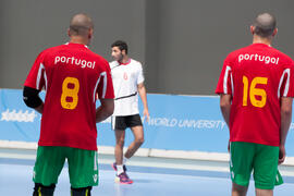 Partido Portugal - Egipto. Categoría masculina. Campeonato del Mundo Universitario de Balonmano. Antequera. Junio de 2016