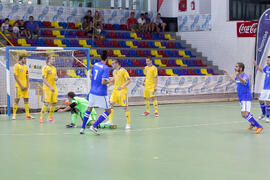 Partido Ucrania contra Brasil. 14º Campeonato del Mundo Universitario de Fútbol Sala 2014 (FUTSAL). Antequera. Julio de 2014