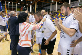 Entrega de medallas. Ceremonia de clausura del Campeonato Europeo Universitario de Balonmano. Antequera. Julio de 2017