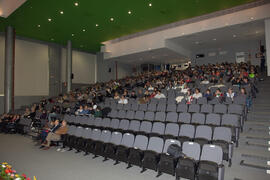 Asistentes al panel de expertos del 4º Congreso Internacional de Actividad Físico-Deportiva para Mayores. Escuela Técnica Superior de Ingeniería Informática y Telecomunicaciones. Marzo de 2011