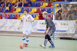 Partido España contra República Checa. 14º Campeonato del Mundo Universitario de Fútbol Sala 2014 (FUTSAL). Antequera. Julio de 2014