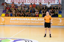 Partido Universidad de Aveiro - Universidad de Colonia. Categoría Femenina. Campeonato Europeo Universitario de Balonmano. Antequera. Julio de 2017