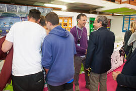 Estand de la Investigación en la UMA. Jornadas de Puertas Abiertas de la Universidad de Málaga. Complejo Polideportivo Universitario. Abril de 2016