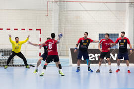 Partido Egipto - Rumanía. Categoría masculina. Campeonato del Mundo Universitario de Balonmano. Antequera. Junio de 2016
