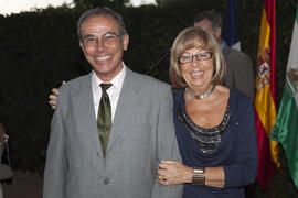 Cena de gala con motivo al homenaje para los jubilados y personal que cumple 25 años de servicio en la Universidad de Málaga. Jardín Botánico. Junio de 2010