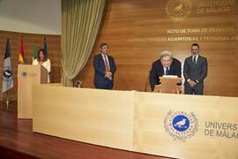 Toma de posesión de Francisco Javier Boned Purkiss como nuevo Vicerrector Adjunto de Infraestructuras de la Universidad de Málaga. Edificio del Rectorado. Abril de 2024