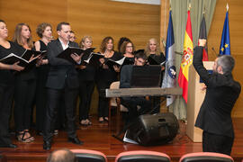 Coro de la Universidad de Málaga. Inauguración del XXVI Encuentro Anual de la Asociación Von Humboldt de España. Edificio del Rectorado. Septiembre de 2017
