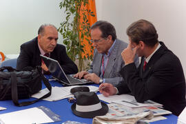 Oficina de la organización. 3º Congreso Internacional de Actividad Físico-Deportiva para Mayores de la Universidad de Málaga. Palacio de Ferias y Congresos de Málaga. Marzo de 2009