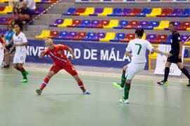 Partido Portugal contra Rusia. 14º Campeonato del Mundo Universitario de Fútbol Sala 2014 (FUTSAL). Antequera. Julio de 2014