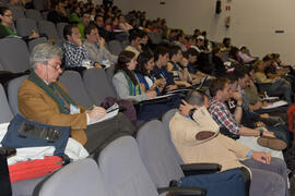 Asistentes al panel de expertos del 4º Congreso Internacional de Actividad Físico-Deportiva para Mayores. Escuela Técnica Superior de Ingeniería Informática y Telecomunicaciones. Marzo de 2011