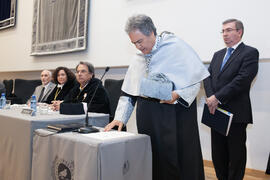 Juan Antonio García Galindo toma posesión como nuevo vicerrector de Política Institucional de la Universidad de Málaga. Paraninfo.  Enero de 2016