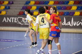 Partido España - Japón. Categoría femenina. Campeonato del Mundo Universitario de Balonmano. Antequera. Junio de 2016