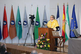 José Ángel Narváez en la Apertura del Curso Académico 2015/2016 de la Universidad de Málaga. Paraninfo. Septiembre de 2015