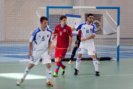 Partido Eslovaquia contra República Checa. 14º Campeonato del Mundo Universitario de Fútbol Sala 2014 (FUTSAL). Antequera. Julio de 2014