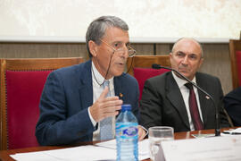 Juan Francisco Zambrana en el acto conmemorativo del 50 Aniversario de la Facultad de Económicas. Facultad de Ciencias Económicas y Empresariales. Octubre de 2015