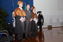 Francisco de la Torre, Manuel Castillo y Joaquín Luque. Acto Conmemorativo de los 40 años de la Universidad de Málaga. Escuela Técnica Superior de Ingeniería Informática. Diciembre de 2012