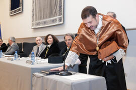Víctor Muñoz Martínez toma posesión como nuevo vicerrector de Proyectos Estratégicos de la Universidad de Málaga. Paraninfo.  Enero de 2016