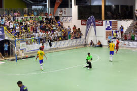 Partido Rusia contra Brasil. 14º Campeonato del Mundo Universitario de Fútbol Sala 2014 (FUTSAL). Antequera. Julio de 2014