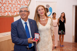 Entrega de premios, de parte de FISU, de la Universidad de Málaga, del ayuntamiento de Antequera y del Comité Organizador. 14º Campeonato del Mundo Universitario de Fútbol Sala 2014 (FUTSAL). Antequera. Julio de 2014