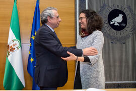 Toma de Posesión de Carmen María Ávila Rodríguez como nueva profesora titular del Departamento de Derecho Público de la Universidad de Málaga. Edificio del Rectorado. Febrero de 2018