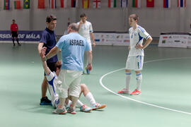 Partido Ucrania contra Israel. 14º Campeonato del Mundo Universitario de Fútbol Sala 2014 (FUTSAL). Antequera. Julio de 2014