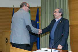 Toma de posesión de Fernando Nelson Almeida García como nuevo profesor titular del Departamento de Geografía de la Universidad de Málaga. Edificio del Rectorado. Marzo de 2017