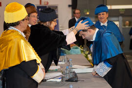 Investidura de nuevos doctores por la Universidad de Málaga. Salón de Actos de la Escuela Técnica Superior de Ingeniería Informática. Enero de 2015