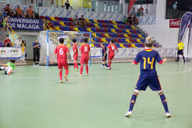 Partido España contra China. 14º Campeonato del Mundo Universitario de Fútbol Sala 2014 (FUTSAL). Antequera. Julio de 2014