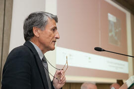 Juan Francisco Zambrana en la clausura del 50 Aniversario de la Facultad de Económicas. Facultad de Ciencias Económicas y Empresariales. Marzo de 2016