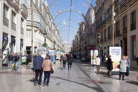 Exposición "La Universidad de Málaga del Siglo XXI". Calle Larios. Enero de 2017