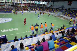 Partido Brasil contra Bielorrusia. 14º Campeonato del Mundo Universitario de Fútbol Sala 2014 (FUTSAL). Antequera. Julio de 2014