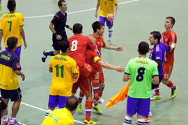 Partido Rusia contra Brasil. 14º Campeonato del Mundo Universitario de Fútbol Sala 2014 (FUTSAL). Antequera. Julio de 2014