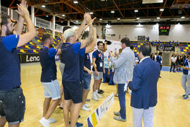 Entrega de medallas. Ceremonia de clausura del Campeonato Europeo Universitario de Balonmano. Antequera. Julio de 2017