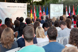 Acto de bienvenida a los alumnos Erasmus de la Universidad de Málaga. Jardín Botánico. Octubre de 2013
