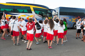 Momentos previos a la ceremonia de apertura del IX Campeonato de Europa Universitario de Fútbol Sala. Antequera. Julio de 2013