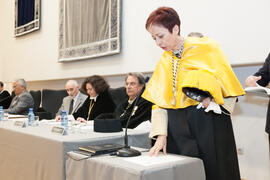 Isabel Jiménez Lucena toma posesión como nueva Delegada del Rector para la Igualdad y la Acción Social de la Universidad de Málaga. Paraninfo.  Enero de 2016