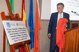Juan Francisco Zambrana en el acto conmemorativo del 50 Aniversario de la Facultad de Económicas. Facultad de Ciencias Económicas y Empresariales. Octubre de 2015
