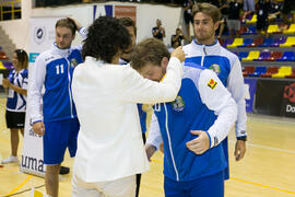 Entrega de medallas. Ceremonia de clausura del Campeonato Europeo Universitario de Balonmano. Antequera. Julio de 2017